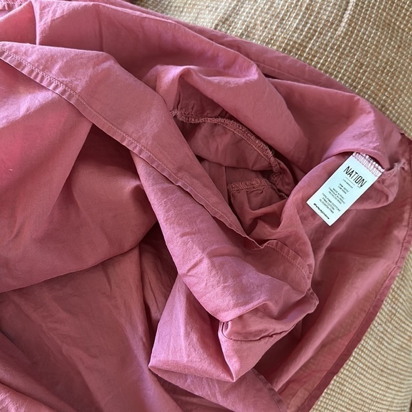 Nation Felicity Midi Dress in Flushed Pima cotton tiered size medium NWT - Picture 9 of 9